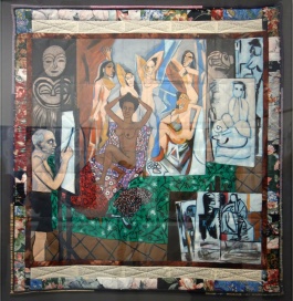 Faith Ringgold - L'atelier de Picasso (acrylique sur toile et bordure de tissu - 1991)