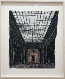 Innenraum (Intérieur) - 1982 - aquarelle, crayon et collage