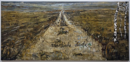 Märkische Heide (La lande de la marche de Brandebourg) - 1974 - huile, acrylique, shellac sur toile de jute