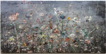 Le langage des fleurs et des choses muettes - 1995-2015 - acrylique, émulsion, huile, shellac et argile sur toile