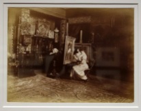 Juana Romani dans son atelier à Paris, par Edmond Bénard - 1880